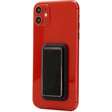 Handlstick Smooth Leather Black Stand Özellikli Telefon Tutucu