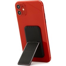 Handlstick Smooth Leather Black Stand Özellikli Telefon Tutucu
