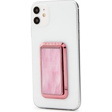 Handlstick Pınk Marble Stand Özellikli Telefon Tutucu