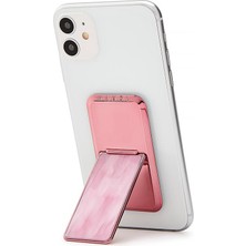 Handlstick Pınk Marble Stand Özellikli Telefon Tutucu