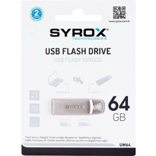 Syrox 64 GB Metal 2 USB Flash Bellek Syrox