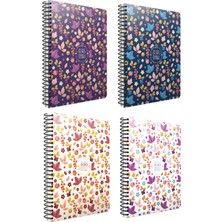 Gıpta 100 Things Spiralli Kareli Defter Seti 4'lü