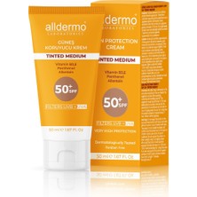 Alldermo Tinted Medium Güneş Koruyucu Krem SPF50+ 50ML