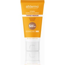 Alldermo Tinted Medium Güneş Koruyucu Krem SPF50+ 50ML