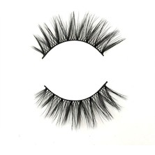 Eda Luxury Beauty Vegan Mink 3D Takma Kirpik Lüks Gece Extra Uzun Boy Hacimli Seyrek Cat Eye Faux Mink Seti