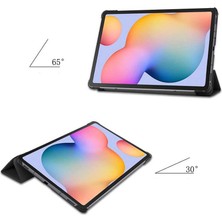 Case 4U Samsung Galaxy Tab S7 FE LTE T737 Smart Cover Katlanabilir Standlı Tablet Akıllı Kapak Turkuaz