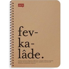 Keskin Color LUGAT365 Kraft Kapak Spiralli Defter 16X22 cm 80 Yaprak Çizgili  Fevkalade