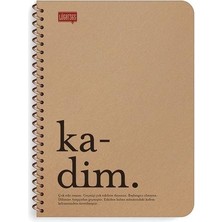 Keskin Color LUGAT365 Kraft Kapak Spiralli Defter 16X22 cm 80 Yaprak Çizgili  Kadim