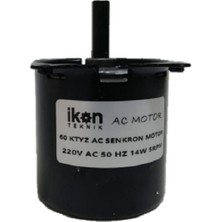 Ikon Ac Senkron Motor 60 Ktyz 5 Rpm 14W Viyol Motoru, Laminasyon Çevirme Motoru