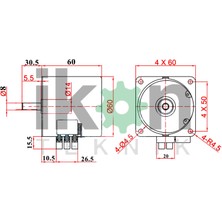 Ikon Ac Senkron Motor 60 Ktyz 5 Rpm 14W Viyol Motoru, Laminasyon Çevirme Motoru