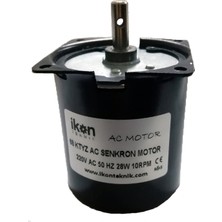 Ikon Ac Senkron Motor 68 Ktyz 10 Rpm 28W Viyol Motoru, 68KTYZ10RPM (7mm)