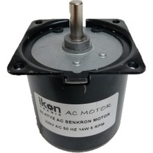 Ikon 60 Ktyz 5 Rpm 14W Viyol Motoru, 60KTYZ5RPM(7MM), Kuluçka Çevirme Motoru, Ac Senkron Motor