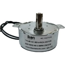 Ikon Ac Senkron Motor TYC50 0,9 Rpm 4W, 220 Volt Elektrikli Şömine Çevirme Motoru, Çift Yön Çevirme Motoru, TYC50-0,9RPM Cw/ccw