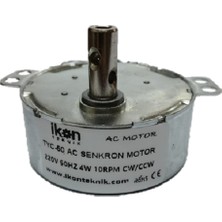 Ikon Elektrikli Şömine Motoru, Ac Senkron Motor TYC50 10 Rpm 4W, Viyol Motoru, TYC50 10RPM Cw/ccw