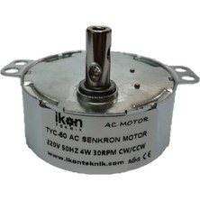 Ikon Ac Senkron Motor TYC50 30 Rpm 4W, Viyol Motoru, TYC50 30RPM Cw/ccw, Elektrikli Şömine Motoru