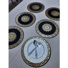Sehara  Amerikan Servis - Suppla - Zigon Örtüsü - Kadife - Siyah-Gold - 6'lı
