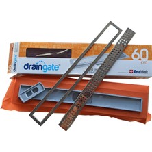 Mesa Teknik Ø50 Draingate Mts 9350-60I Duş Kanalı Yer Süzgeci Izolasyonlu Paslanmaz Yandan Çıkışlı 60 cm