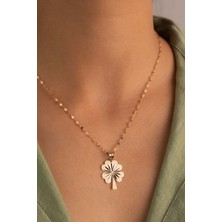 Yavuz Kuyumculuk Altın Italyan Zincir Yonca Kolye Kalemli 50 cm