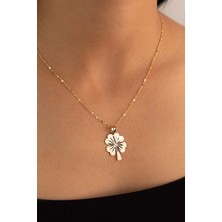 Yavuz Kuyumculuk Altın Italyan Zincir Yonca Kolye Kalemli Küçük 50 cm