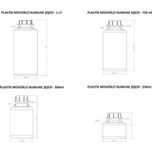 Gökerplast Plastik Gp-Mühürlü Plastik Numune Şişesi 1lt / 10 Adet