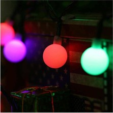Nostaljik Lezzetler 50 LED Renkli Solar Güneş Enerjili Bahçe Teras Balkon Ağaç Lambası Aydınlatması