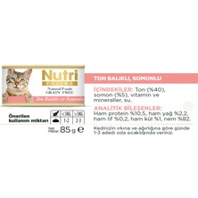 Nutri Feline Ton&somon Balıklı Tahılsız 85gr Nutri Yaş Kedi Maması 12 Adet