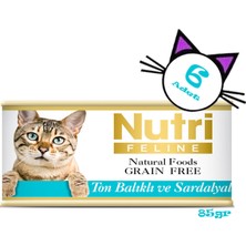 Nutri Feline Ton&sardalya Balıklı Tahılsız 85gr Nutri Yaş Kedi Maması 6