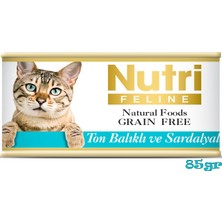 Nutri Feline Ton&sardalya Balıklı Tahılsız 85gr Nutri Yaş Kedi Maması 6