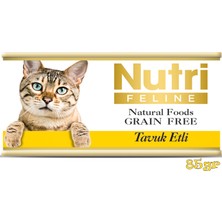 Nutri Feline Tavuk Etli Tahılsız 85gr Nutri Yaş Kedi Maması 24 Adet