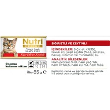 Nutri Feline Sığır Etli&zeytinli Tahılsız 85gr Nutri Yaş Kedi Maması 12 Adet