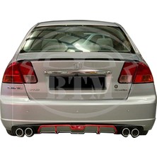 BTM Otomotiv Honda Civic (2002-2006) Bagaj Üstü Spoiler Piano Black