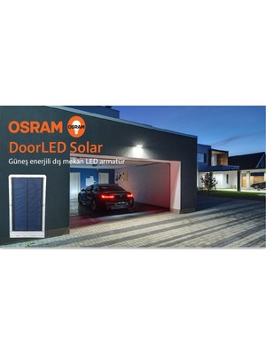 Ledvance Osram Doorled Güneş Enerjili Dış Mekan Armatürü 3W 320LM 4000K Gümüş Kasa