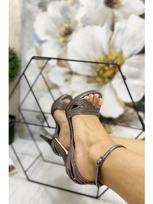 Stilbag Sophıa Kadın Topuklu Abiye Ayakkabı Platin