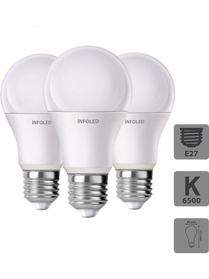 Infoled 5W - 40W LED Ampul 3 Adet E-27 Beyaz Işık