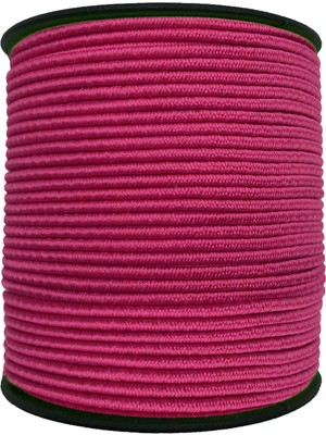 Hobizubi 1.5 mm Şapka Lastik - 50 Metre Fuşya - Yuvarlak Lastik
