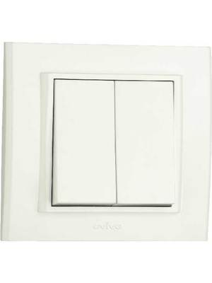Çağatay Elektrik Çağatayelektrik Ovivo Mina Beyaz Komütatör (Ikili Anahtar) Mekanizma+Çerçeve