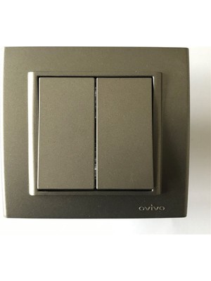 Çağatay Elektrik Çağatayelektrik Ovivo Mina Antrasit Komütatör (Ikili Anahtar) Mekanizma+Çerçeve