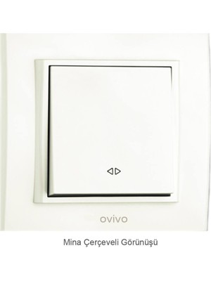 Çağatay Elektrik Çağatayelektrik Ovivo Mina Beyaz Vavien Mekanizma+Çerçeve