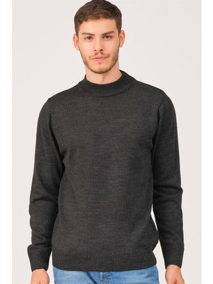 Dewberry V0004 Erkek Turtleneck Kazak-Antrasit