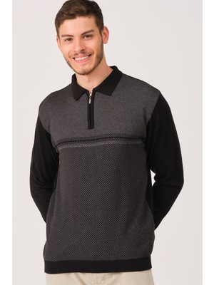 Dewberry V0331 Erkek Kazak-Siyah