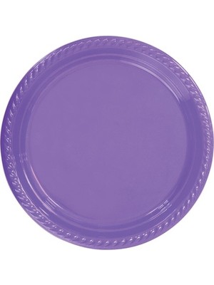 Elasya Hediyelik Lila Plastik Tabak 22 cm 25LI