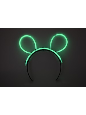ERPA ToysShop Karanlıkta Parlayan Fosforlu Glow Stick Taç Tavşan Kulağı Tacı Yeşil Renk