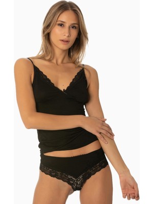 Pierre Cardin  Dantelli Penye Atlet Külot / Kaşkorse Set  - 396