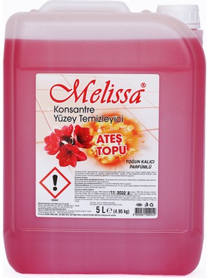 Melissa Konsantre Yüzey Temizleme Sıvısı Ateş Topu 5 L
