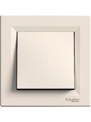 Schneider Electric Asfora Krem Light Anahtar (Zil-Kapı Otomatiği) + Çerçeve