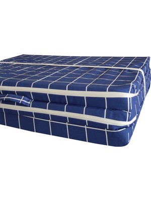 Vip Home Concept Katlanır Yer Yatağı Sünger Yatak Mavi Pano 80X180 Cm-7 cm Tek Kişilik