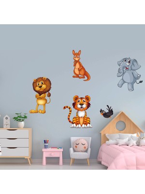 Echo Home Sevimli Hayvanlar Büyük Boy Hayvanlar Duvar Sticker