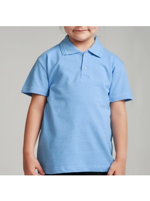 Nacar Çarşı Cocuk Polo Yaka Kısa Kol Bebe Mavisi Okul