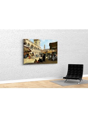 Tablo 360 Alberto Rossi- Arabischer Markt In Kaloun Kanvas Tablo