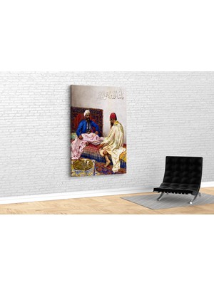 Tablo 360 Giulio Rosati- Backgammon Players Kanvas Tablo